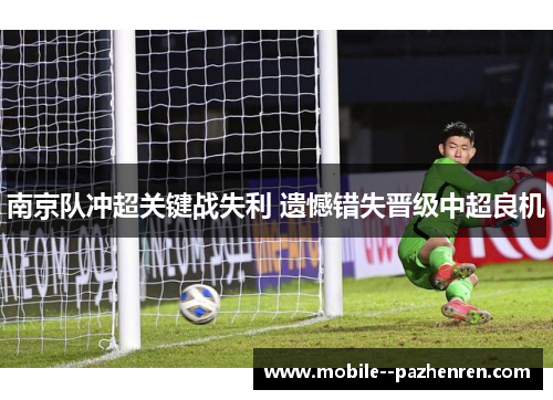 南京队冲超关键战失利 遗憾错失晋级中超良机
